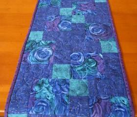 Patchwork Table Runner, Blue Runner